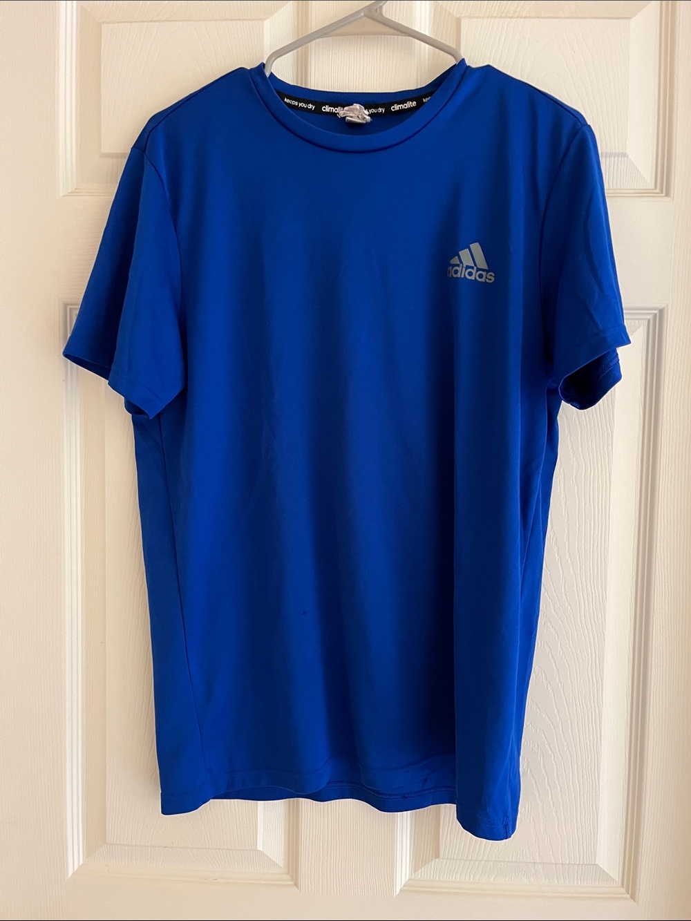 2 For $10 /Adidas Men's Blue Short Sleeve, Crew Neck Climalite T-Shirt - Large